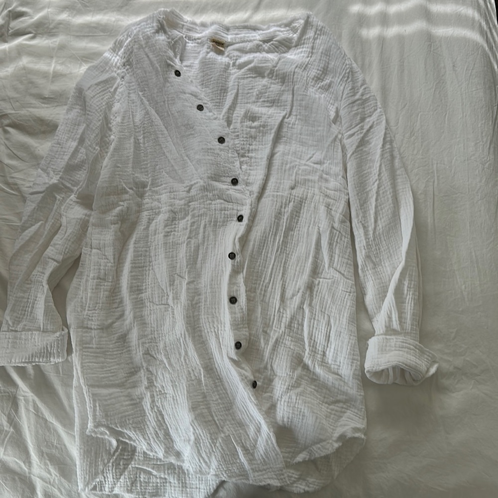 White button down dress